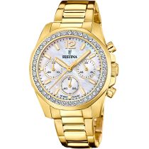 Festina F20609/1 Boyfriend Chronographe Montre Femme 38mm 10ATM