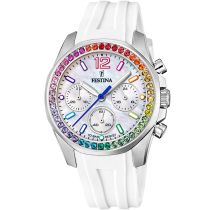 Festina F20610/2 Boyfriend Chronographe Montre Femme 38mm 10ATM