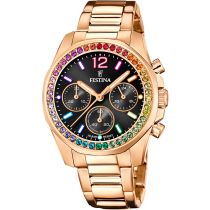 Festina F20639/3 Boyfriend Chronographe Montre Femme 38mm 10ATM