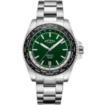 Rotary GB05370/78 Henley World Timer Montre Homme 41mm 10ATM