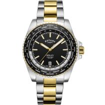 Rotary GB05371/04 Henley World Timer Montre Homme 41mm 10ATM