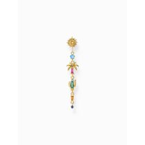 Thomas Sabo H2286-488-7 Boucles d'oreilles plaquées or Palmier Cactus avec pierres multicolores Femme