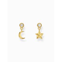 Thomas Sabo H2293-414-14 Boucles d'oreilles dorées Lune et étoile Femme