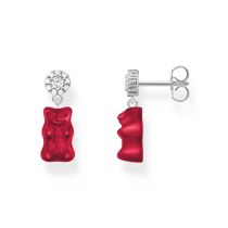 Thomas Sabo H2330-052-10 Clous d'oreilles avec du rouge Ours d'Or argent Femmes