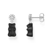 Thomas Sabo H2330-052-11 Clous d'oreilles avec du noir Ours d'Or argent Femmes