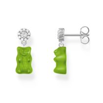 Thomas Sabo H2330-052-6 Clous d'oreilles avec des verts Ours d'Or argent Femmes