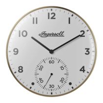 Ingersoll IC003GW Horloge murale avec petite seconde au look rétro 30 cm