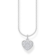 Thomas Sabo KE2046-051-14-L38V Chaîne en argent cœur pavé 36-38 cm Femme