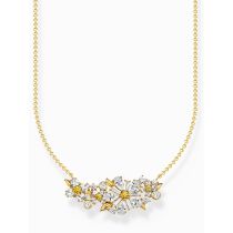 Thomas Sabo KE2085-414-4-L45V collier flower avec pierres plaquée or Femmes