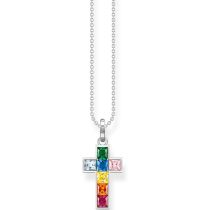 Thomas Sabo KE2166-477-7 Cross Collier Femme, réglable
