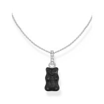 Thomas Sabo KE2209-052-11-L45V Chaîne avec pendentif ours Doré noir et zirconium Femme