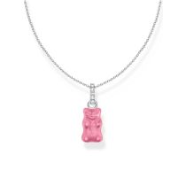 Thomas Sabo KE2209-052-9-L45V Chaîne avec pendentif rose Ours d'or et zircon 40-45 cm Femme