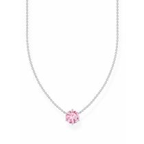 Thomas Sabo KE2210-051-9-L45V Chaîne en argent avec pendentif rose Pendentif en zirconium 40-45 cm Femme