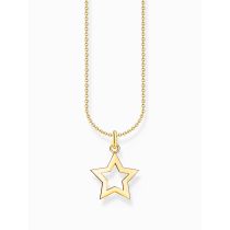 Thomas Sabo KE2222-413-39-L45V Chaîne plaquée or avec pendentif étoile Femme