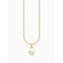 Thomas Sabo KE2238-430-14-L45V Chaîne plaquée or avec pendentif perles Femme