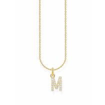 Thomas Sabo KE2252-414-14-L45V Chaîne plaquée or lettre M Femme