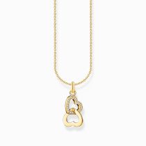 Thomas Sabo KE2267-414-14-L45V Chaîne plaquée or avec cœurs entrelacés Femme
