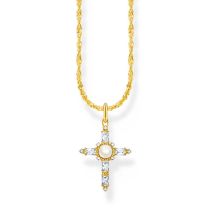 Thomas Sabo KE2296-445-14-L45V Chaîne Plaquée Or Avec Pendentif Croix Cross Romance Femme