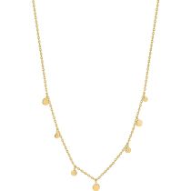 ANIA HAIE NAU001-05YG Gold Mixed Disc Collier Femme or 14K, réglable