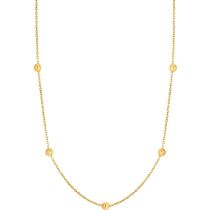 ANIA HAIE NAU001-07YG Gold Beaded Collier Femme or 14K, réglable