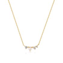 ANIA HAIE NAU003-02YG Radiance Collier Femme or 14K, réglable