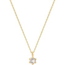 ANIA HAIE NAU006-01YG White Sapphire Collier Femme or 14K, réglable