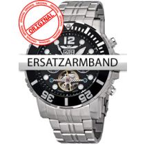 Perigaum Bracelet de rechange Acier inoxydable P-1104 argent
