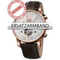 Perigaum Bracelet de rechange cuir P-1111 brun sans boucle 24 mm