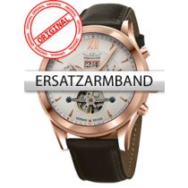 Perigaum Bracelet de rechange cuir P-1112 brun sans boucle 22 mm