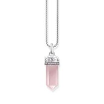 Thomas Sabo PE955-640-9 Pendentif argenté avec cristal rose quartz Femme