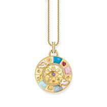 Thomas Sabo PE962-471-7 Pendentif plaqué or avec roue de la fortune Femme