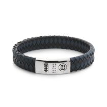 Rebel & Rose RR-L0177-S-L Bracelet Braided Flat 925 Black & Blue
