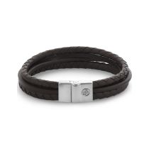 Rebel & Rose RR-M0055-S-L Bracelet Full Metal Premium Combo 12mm Brown