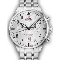 Swiss Military SM34098.02 Vintage Chronographe Montre Homme 43mm 10ATM