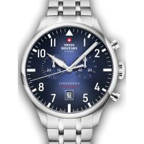 Swiss Military SM34098.03 Vintage Chronographe Montre Homme 43mm 10ATM