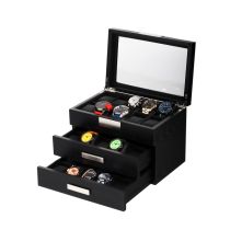 Rothenschild Boîte de montre RS-2350-30BL pour 30 Montres noir