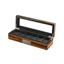 Rothenschild Boîte à montres RS-2377-6EB pour 6 Montres ebony