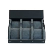 Rothenschild RS-3178-6-BL-GY Boîte de rangement pour montres Noir-Gris [6]