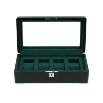 Rothenschild RS-3420-4-BL-GRE Boîte à montres noir [4] avec velours vert