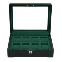 Rothenschild RS-3420-8-BL-GRE Boîte à montres noir [8] avec velours vert