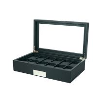 Rothenschild boîte de montre RS-3633-BL pour 12 montres noire