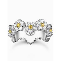 Thomas Sabo TR2337-051-4-56 Bague - fleur avec pierres argent Femmes