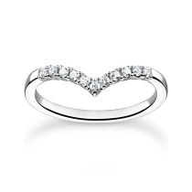Thomas Sabo Bague pour femme TR2394-051-14-54 Forme en V taille 54