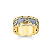 Thomas Sabo TR2450-565-1-56 Bague en or avec zircon blanc et émail pour femme