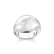 Thomas Sabo TR2470-001-21-56 Bold - Bague argentée en forme de goutte organique Femme