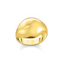 Thomas Sabo TR2470-413-39-56 Bold - Bague dorée à l'or fin en forme de goutte organique Femme