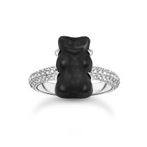Thomas Sabo TR2478-052-11-56 Bague En Argent Avec Ours En Or Noir Et Zirconium Femme