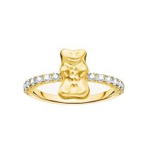 Thomas Sabo TR2504-414-14-56 Bague Avec Haribo Ours d'Or Et De Pierres Plaqué Or Femme