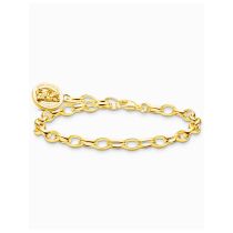 Thomas Sabo X0291-413-39-L17 Bracelet à breloques doré avec anneau logo ourson en or