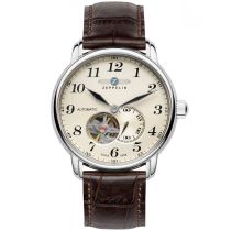 Zeppelin LZ-127 7666-5 Automatique argent brun Montre Homme 41mm 50M